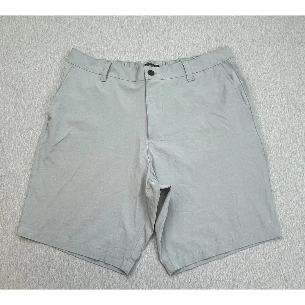 Banana Republic Short Mens 36 Gray Cotton‎ Blend Stretch Chino 10